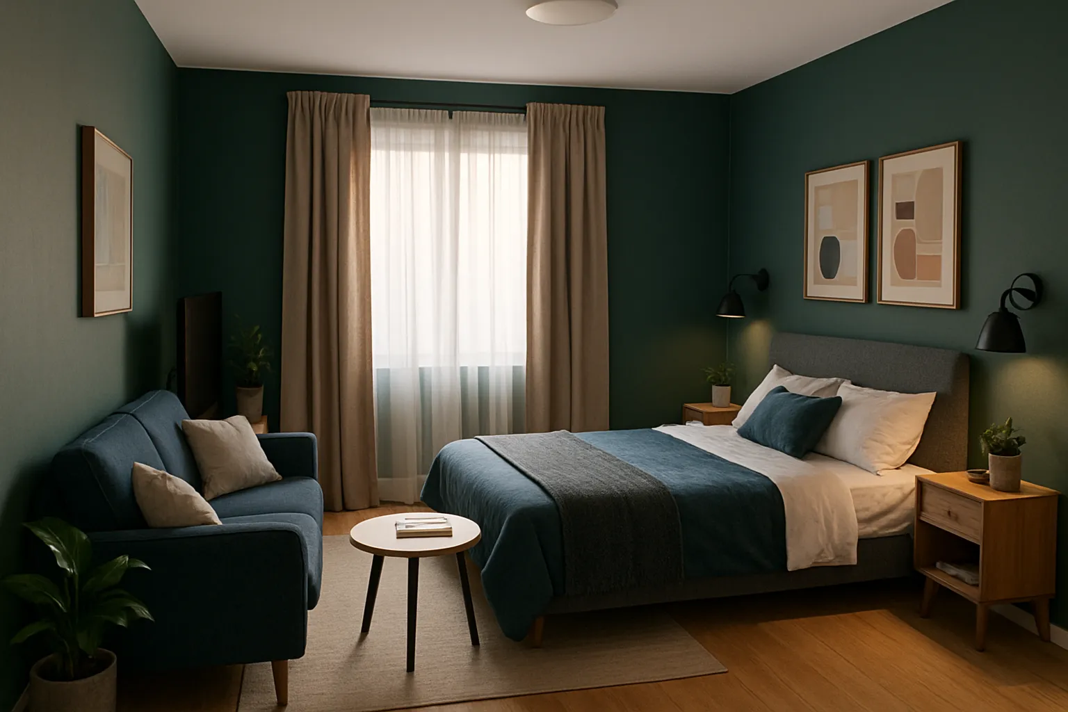 Chambre déco urbaine chaleureuse